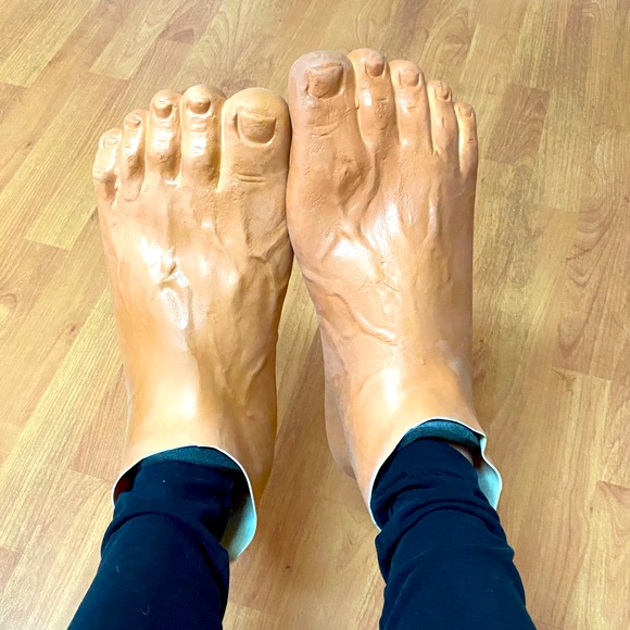 🥳🦶🏻🥔 SOLD OUT limited pairs IMRAN POTATO Caveman Slippers OSFA 🥔🦶🏻🥸 - Picture 5 of 11